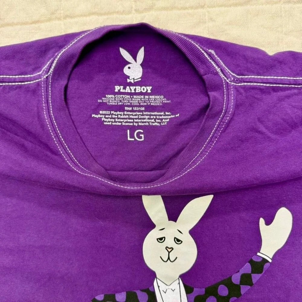 Playboy Purple Graphic Tee – Size L (Men's/Unisex)